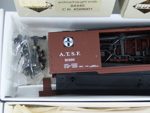 LOT of 4 HO Scale PROTO 2000 Kits CN/ATSF/UP Railroad Flat Car & Box Cars