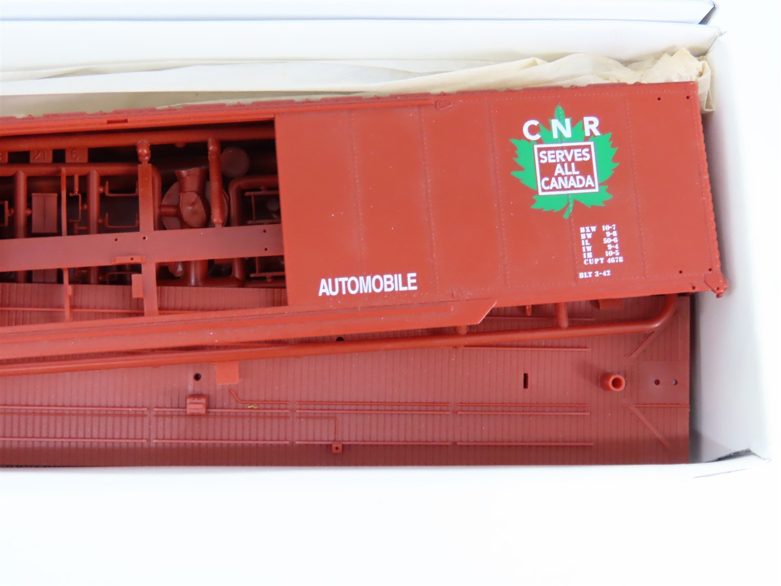 LOT of 4 HO Scale PROTO 2000 Kits CN/ATSF/UP Railroad Flat Car & Box Cars