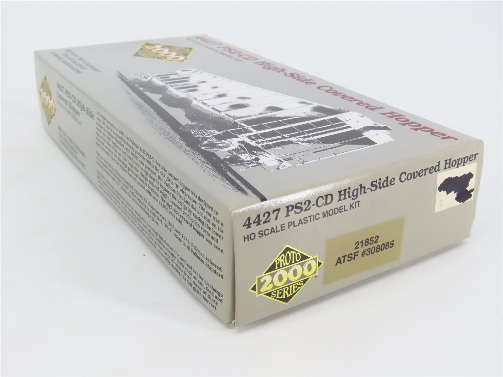 HO Scale PROTO 2000 Kit #21852 ATSF Santa Fe 3-Bay Covered Hopper #308085