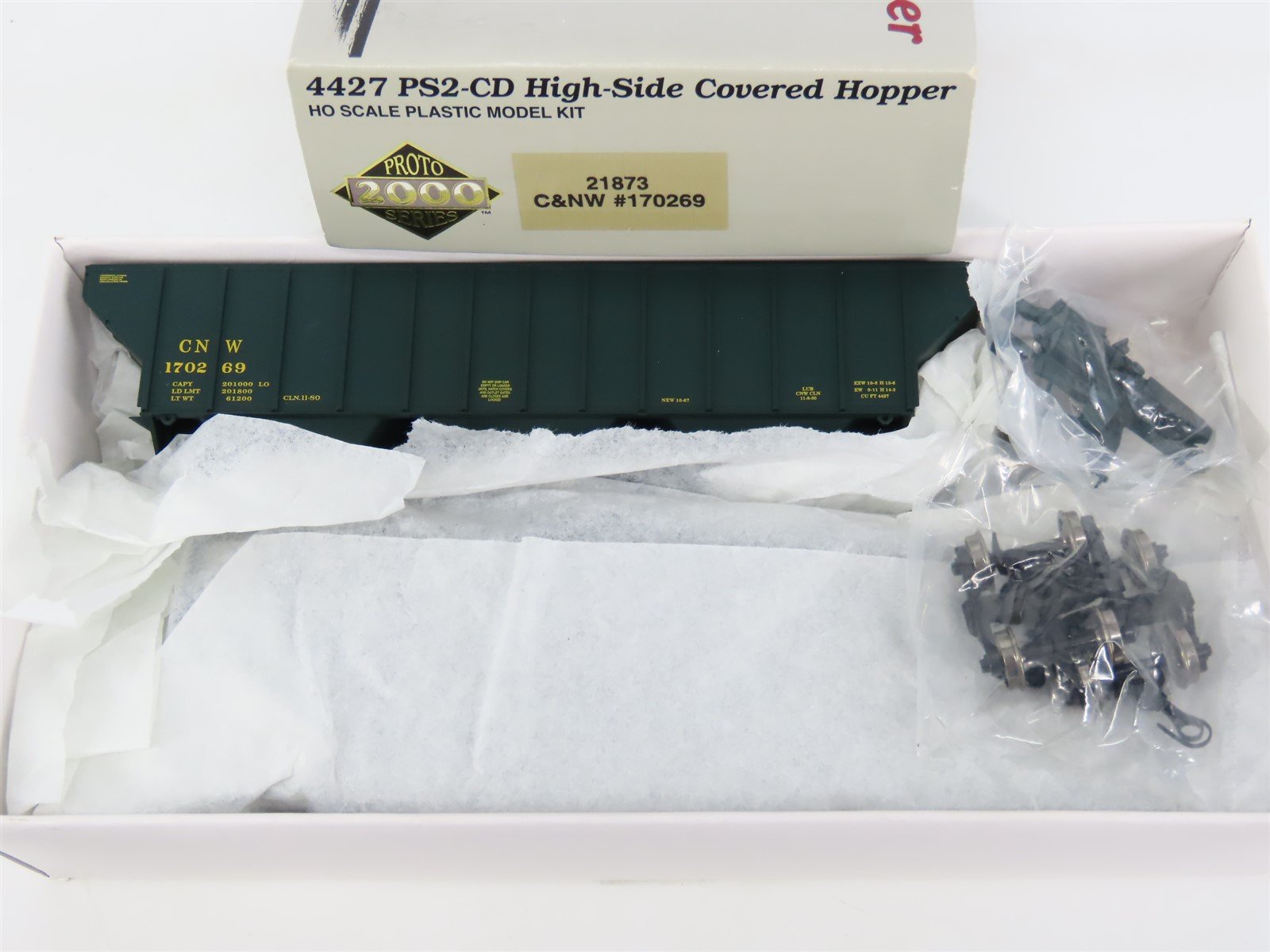 HO Scale PROTO 2000 Kit #21873 C&NW Chicago & North Western 3-Bay Hopper #170269