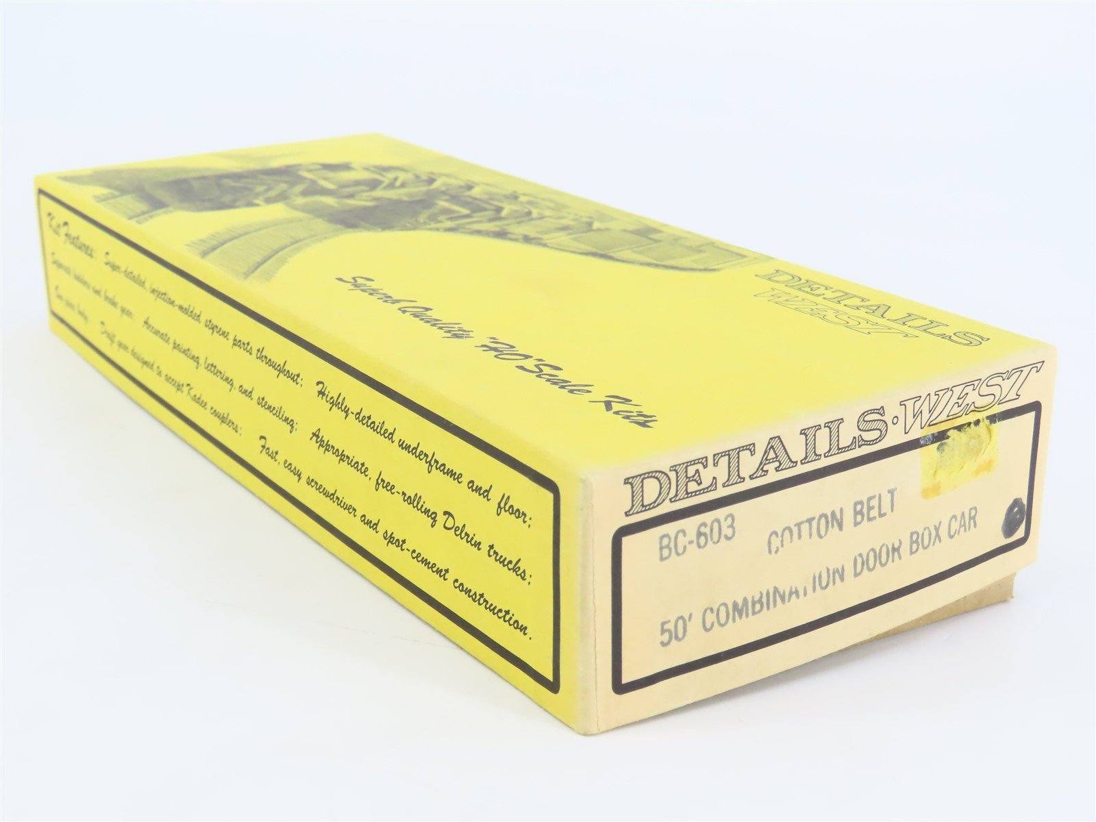 HO Details West Kit BC-603 SSW Cotton Belt 50' Combination Door Box Car #20370