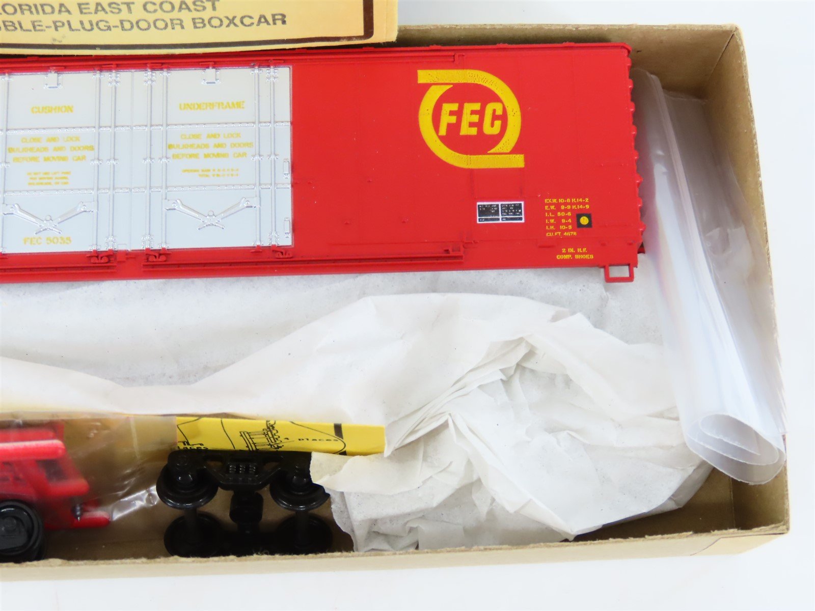 HO Scale Details West Kit BC-515 FEC Florida East Coast 52' Box Car #5035