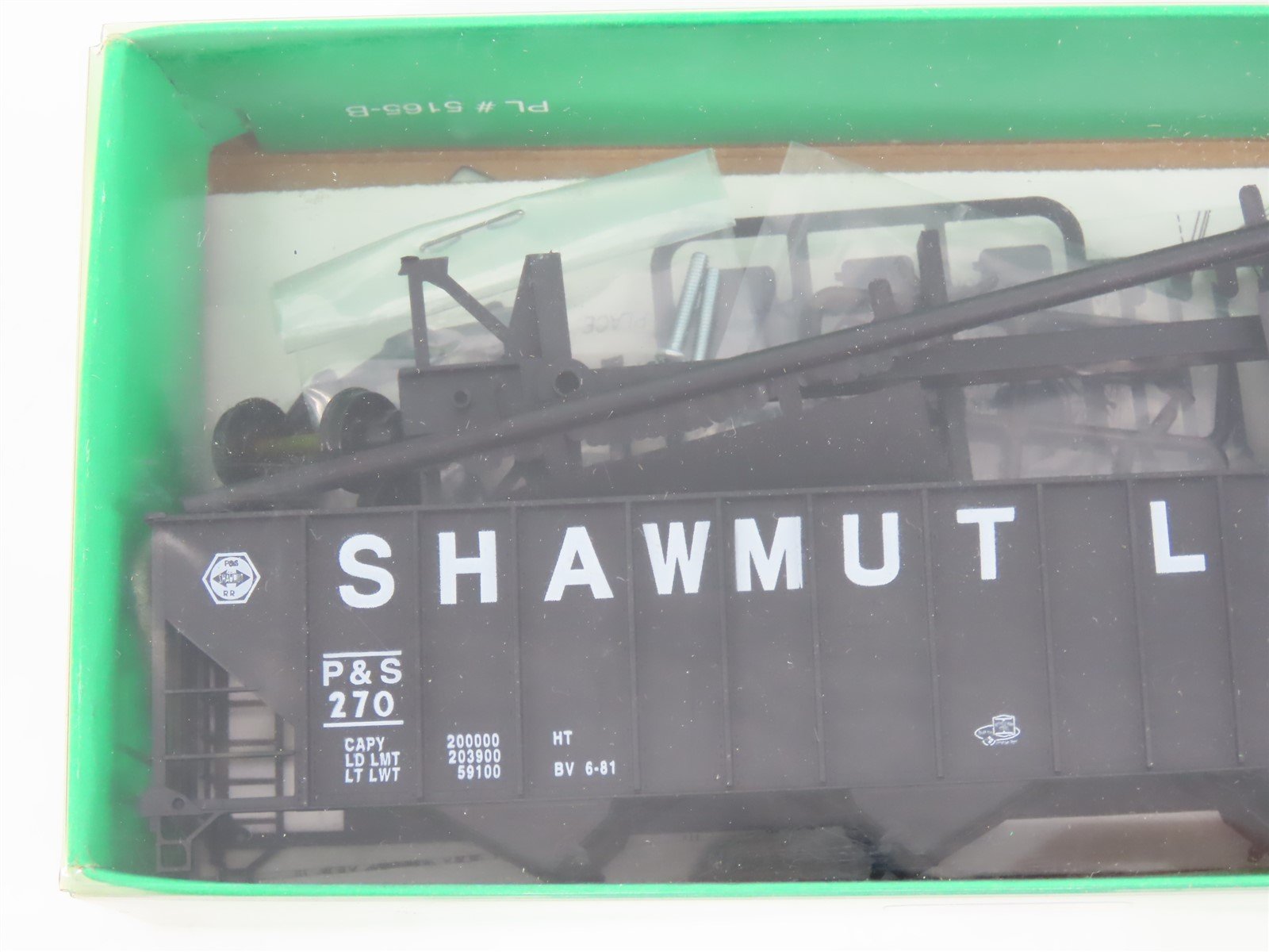 HO Scale Bowser Kit #55106 P&S Shawmut Line 3-Bay Open Hopper #270 - Sealed