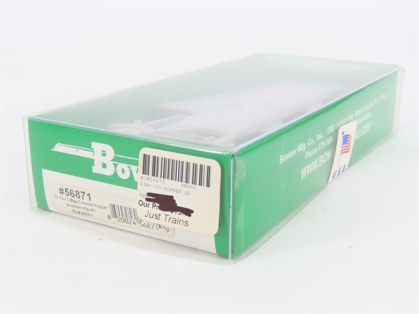 HO Scale Bowser Kit #56871 SP Southern Pacific 2-Bay Hopper #400311 - Sealed