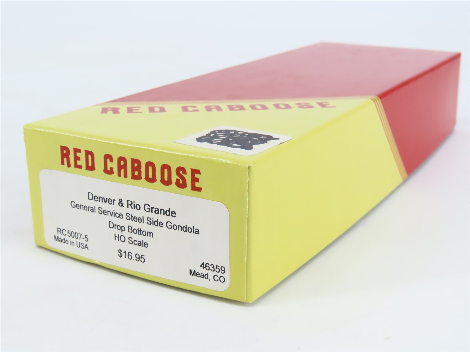 HO Scale Red Caboose Kit RC-5007-5 D&RGW Rio Grande Drop Bottom Gondola #46359