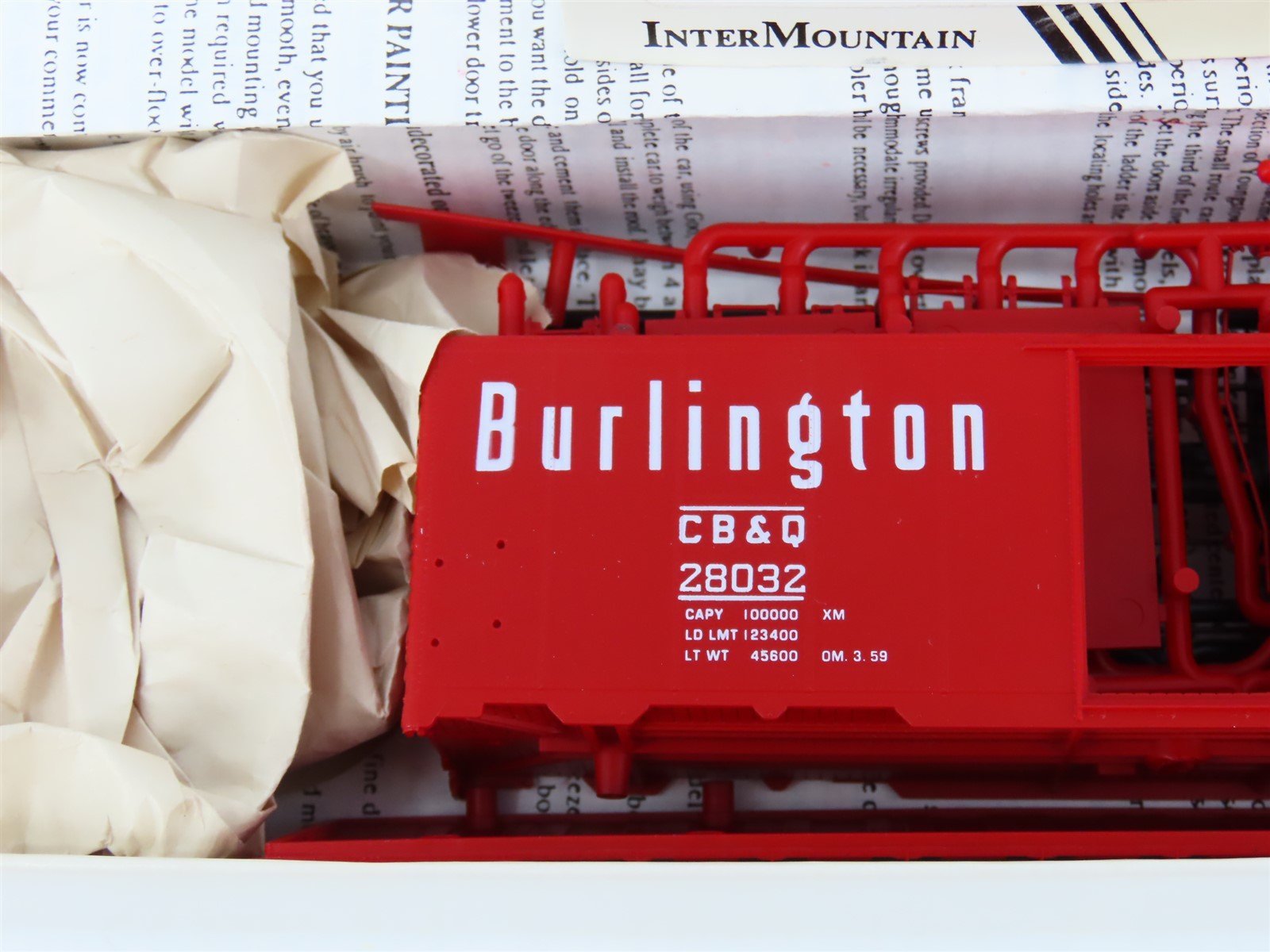 HO Scale InterMountain Kit CB&Q-02 CB&Q Burlington Route Box Car #28032