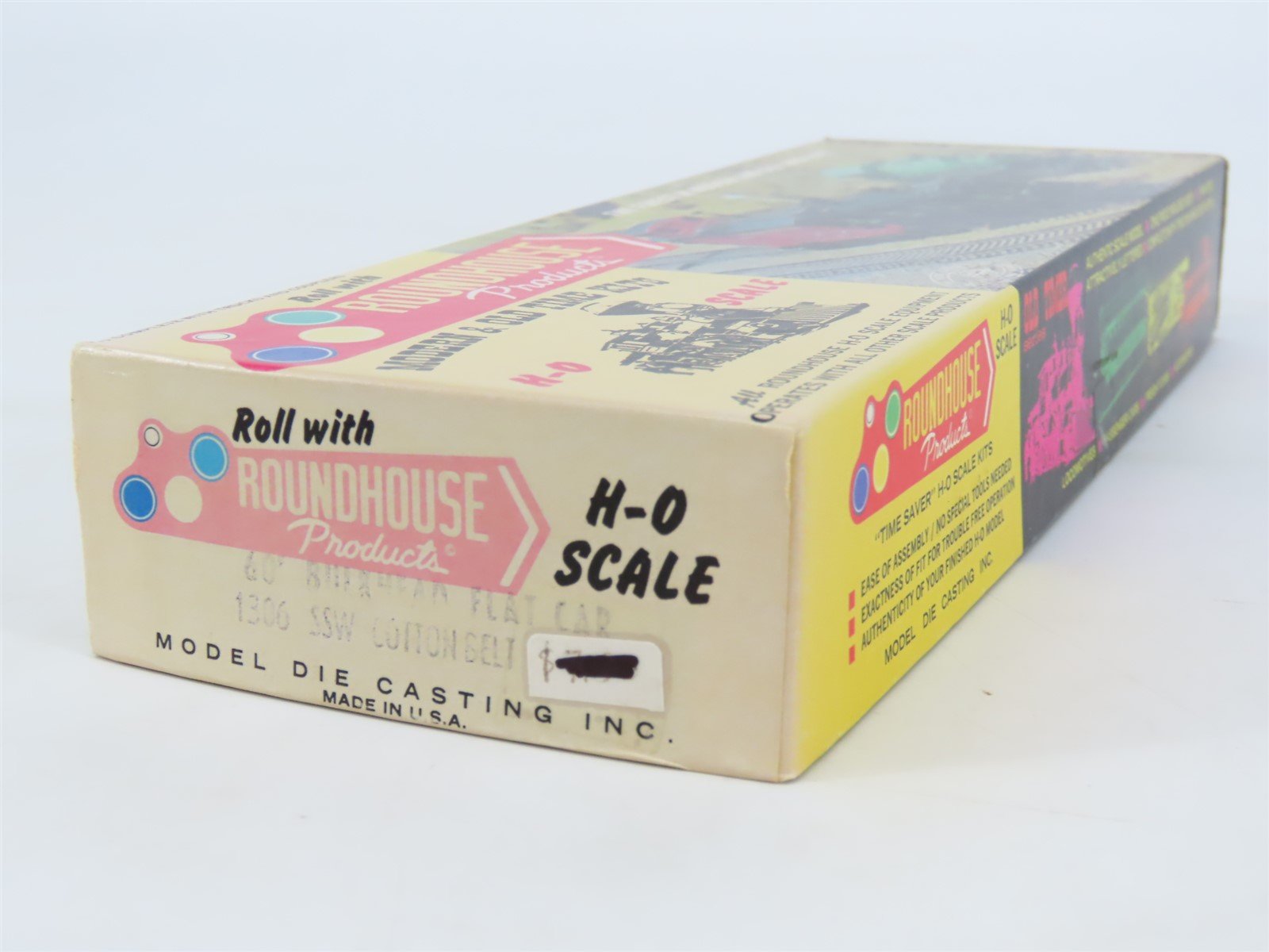 HO Scale Roundhouse Kit 1306 SSW Cotton Belt 60' Bulkhead Flat Car #88356