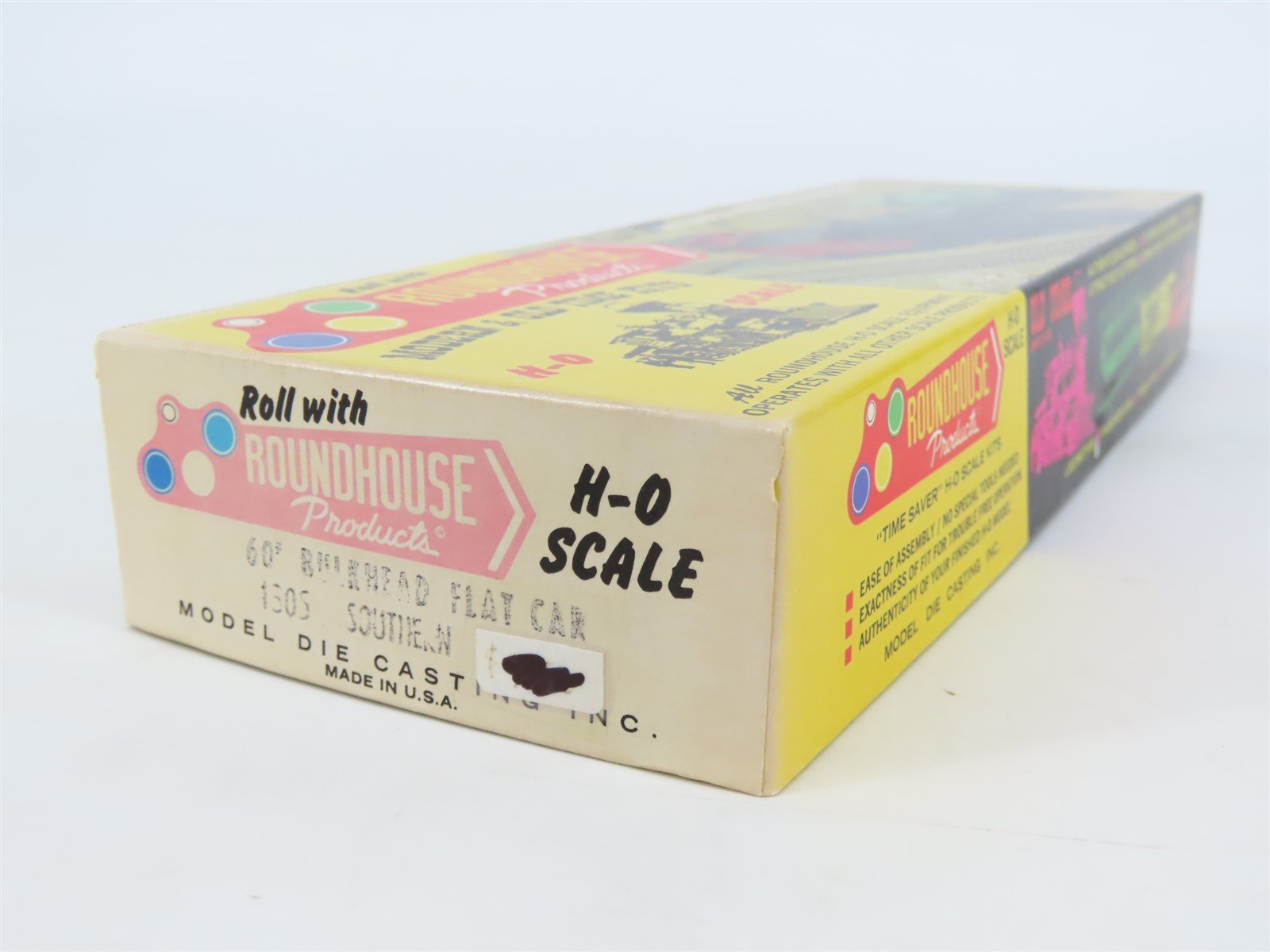 HO Scale Roundhouse Kit 1305 SOU Southern Railway 60' Bulkhead Flat Car #114018