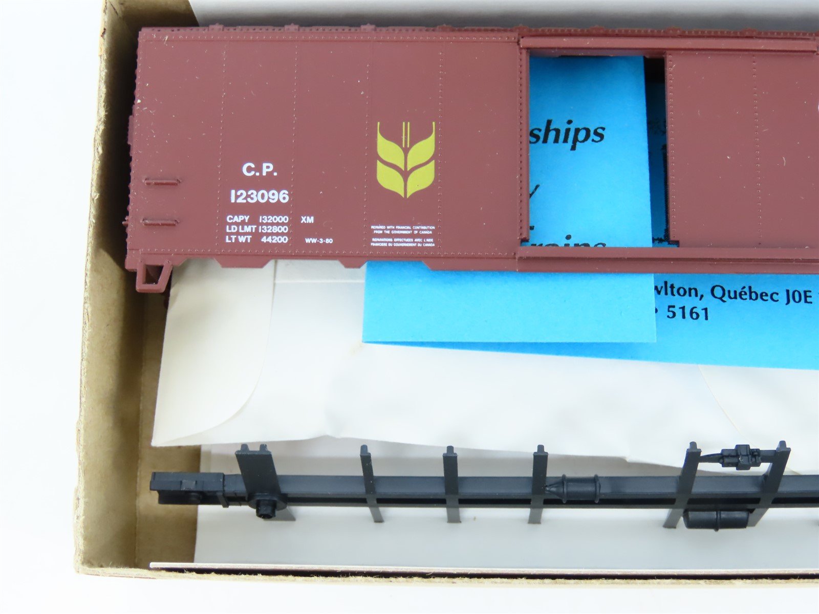 HO Scale Athearn H&D Kit 1-114 CP Canadian Pacific Railroad 40' Box Car #123096