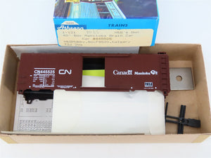 HO Scale Athearn H&D Kit 1-121 CN Canadian National 40' Manitoba Box Car #445525