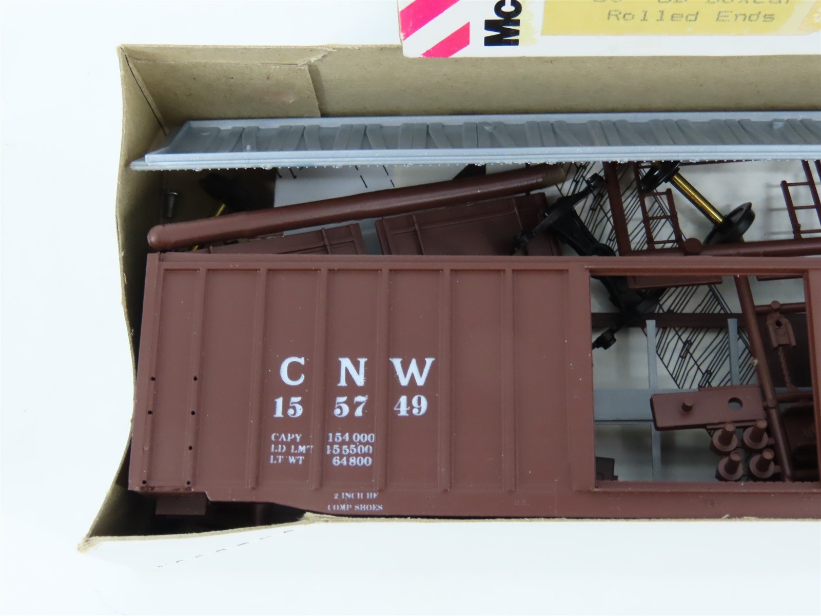 HO Scale McKean Models Kit #904 CNW Chicago & North Western 50' Box Car #155749