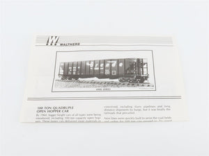 HO Scale Walthers Kit 932-4902 UP Union Pacific 100-Ton 4-Bay Hopper #45683