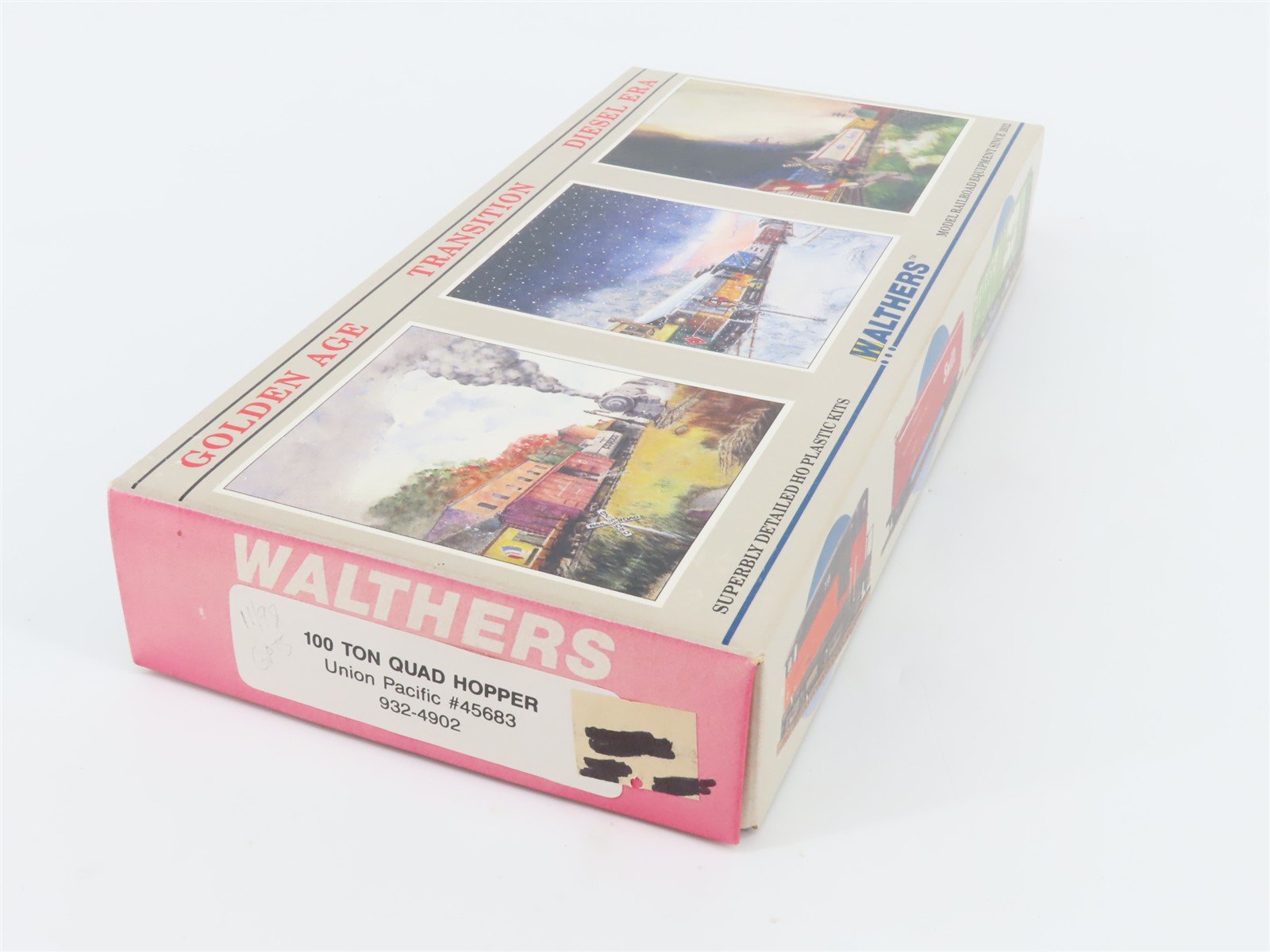 HO Scale Walthers Kit 932-4902 UP Union Pacific 100-Ton 4-Bay Hopper #45683