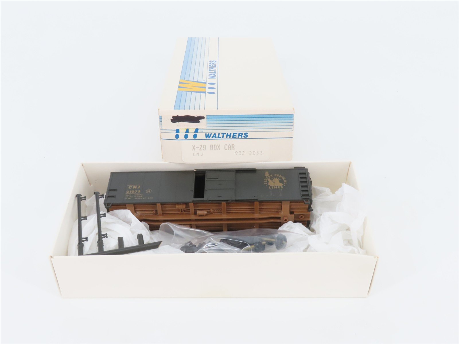 HO Scale Walthers Kit 932-2053 CNJ Jersey Central X-29 40' Box Car #21075