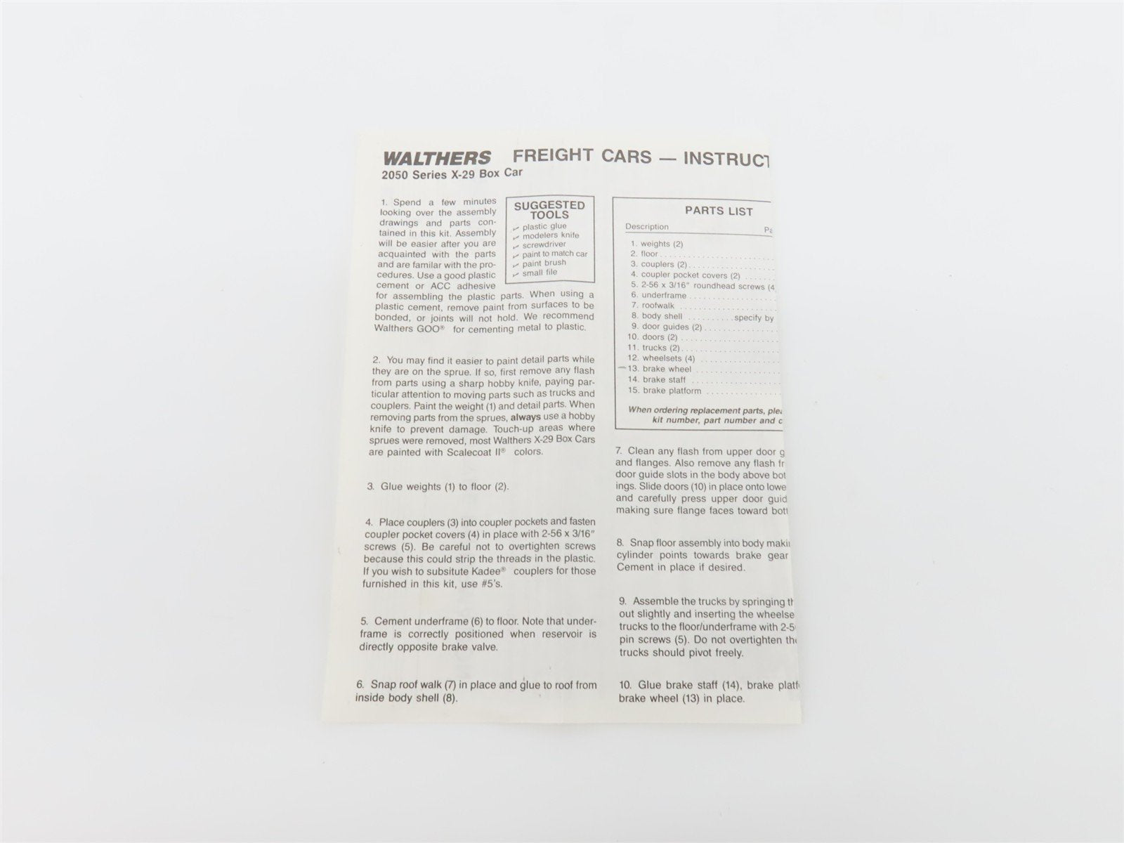 HO Scale Walthers Kit 932-2053 CNJ Jersey Central X-29 40' Box Car #21075