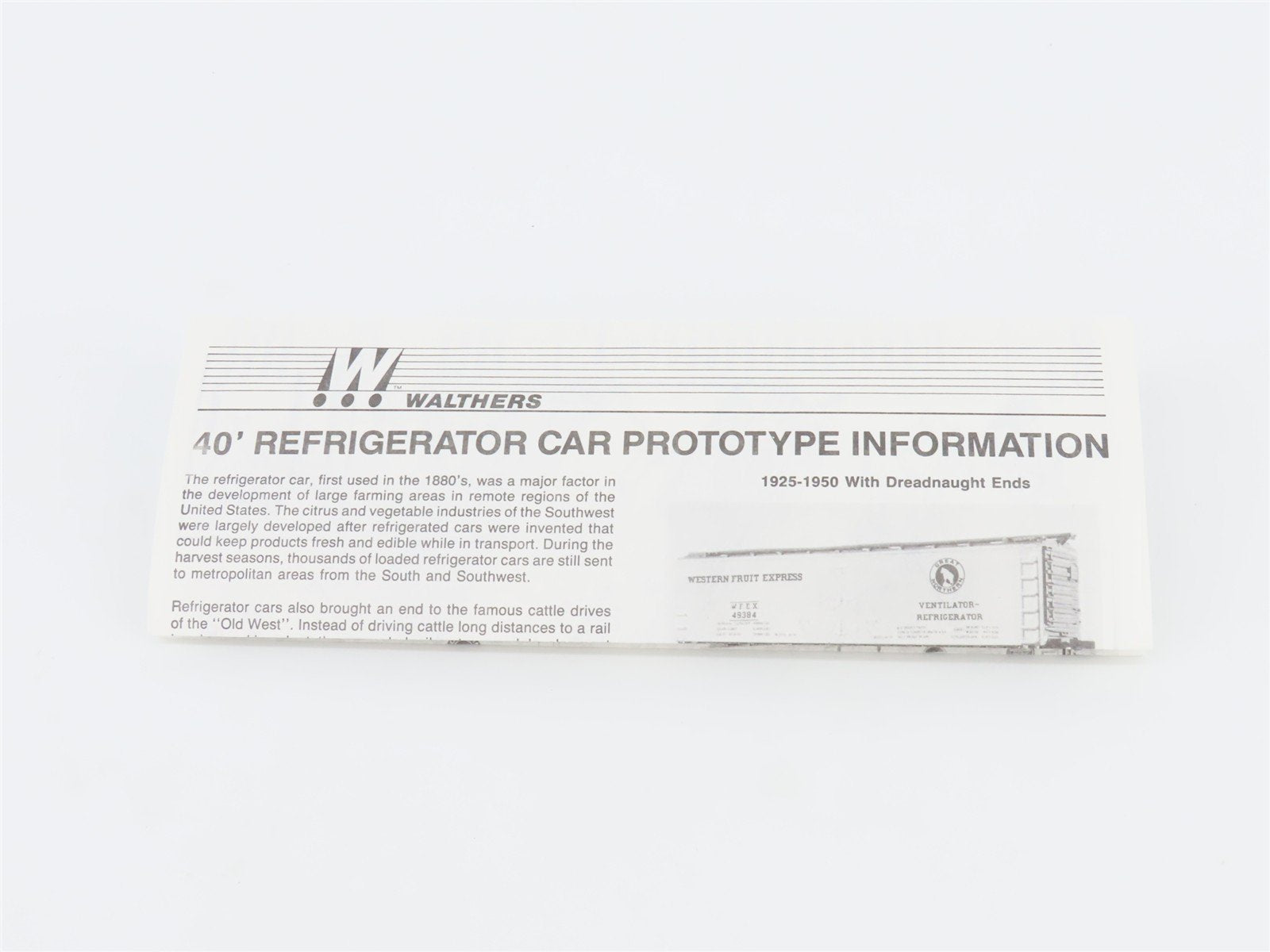 HO Scale Walthers Kit 932-2404 SFRD ATSF Santa Fe 40' Wood Reefer #26072