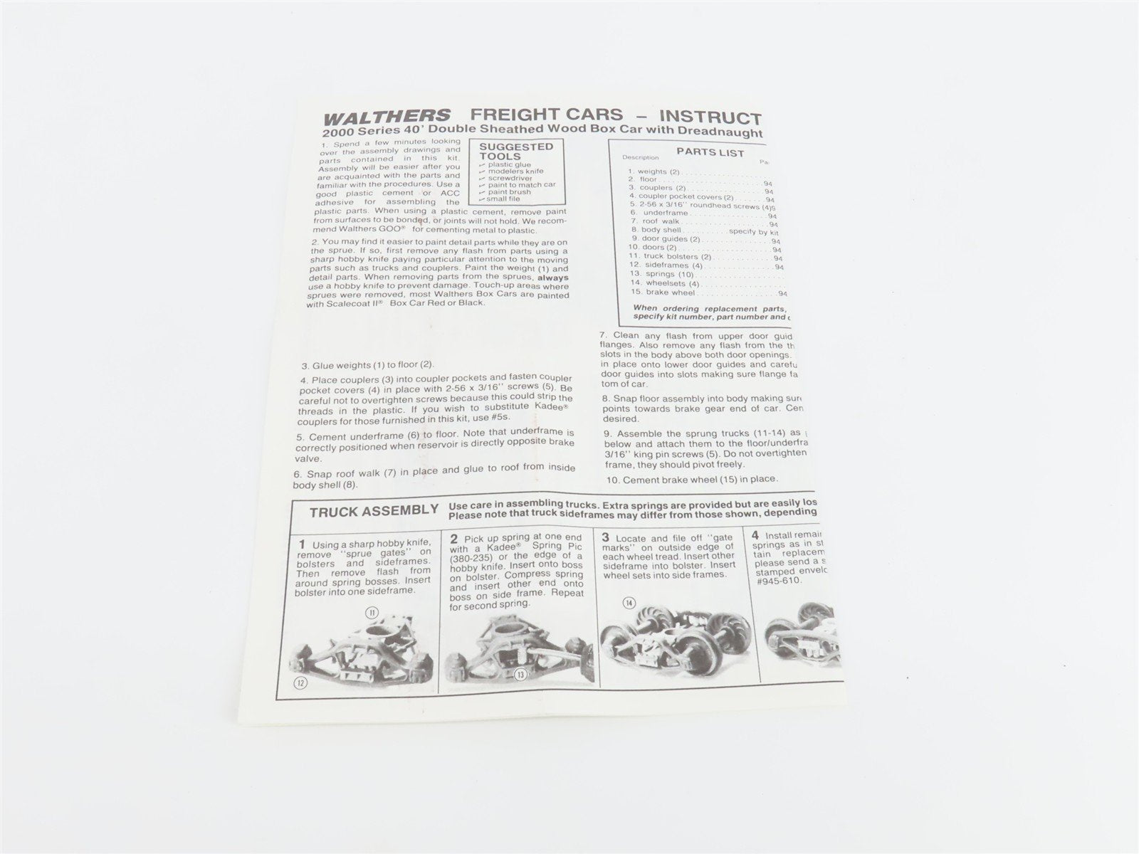 HO Walthers Kit 932-2010 RUT Rutland 40' Double-Sheathed Wood Box Car #8047