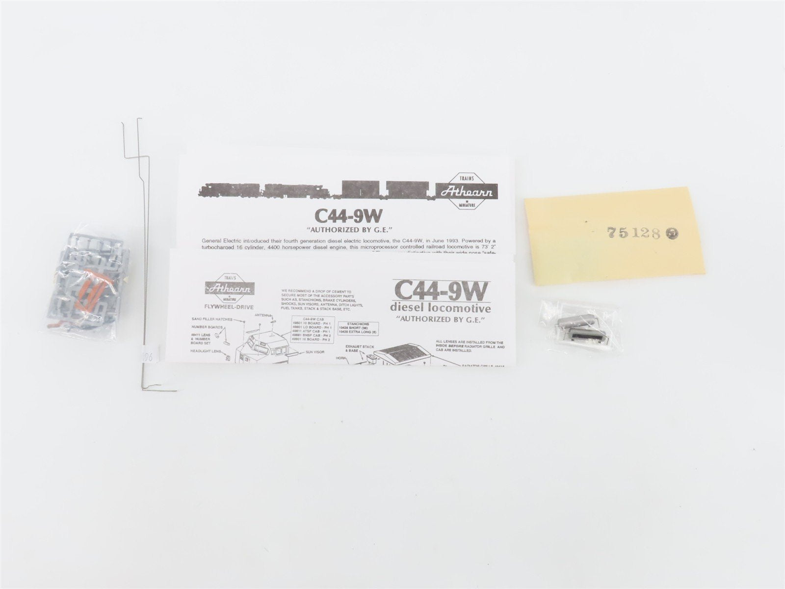 HO Scale Athearn 4937 BNSF Railway GE C44-9W Diesel Locomotive #1000