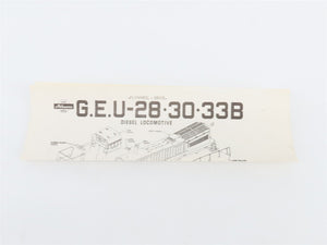 HO Scale Athearn 3411 BN Burlington Northern GE U28B Diesel Locomotive #5450