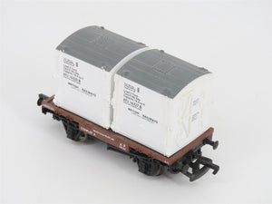 OO Bachmann Branchline 33-330 BR British Railways Conflat Flat Car w/ Containers
