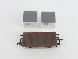 OO Bachmann Branchline 33-330 BR British Railways Conflat Flat Car w/ Containers