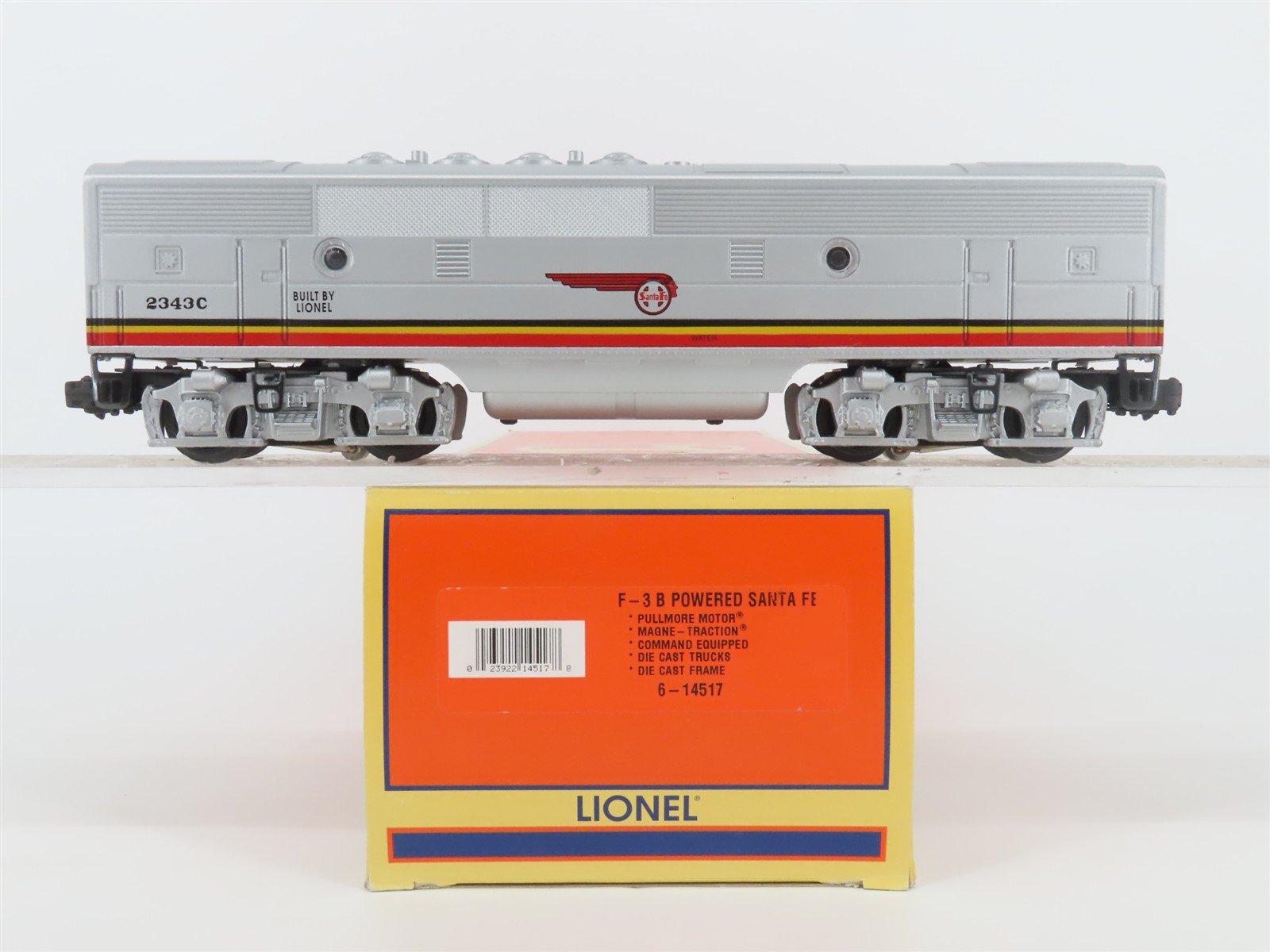 O Gauge 3-Rail Lionel 6-14517 ATSF "Warbonnet" EMD F3B Diesel #2343C w/ TMCC
