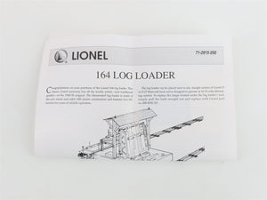O 1/48 Scale Lionel 6-12915 No. 164 Operating Log Loader