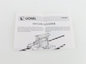 O 1/48 Scale Lionel 6-12915 No. 164 Operating Log Loader