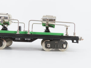 Standard Gauge MTH Tinplate 10-1116 Searchlight Flatcar #520