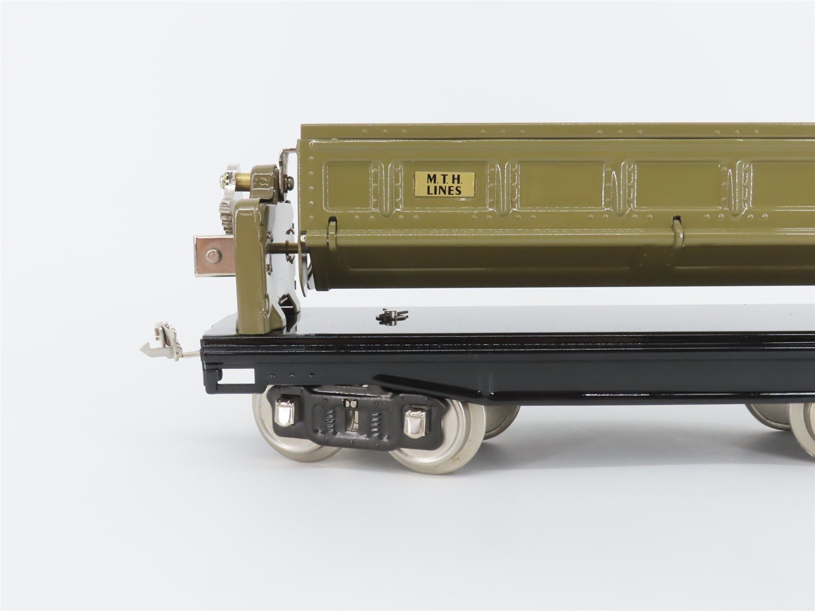 Standard Gauge MTH Tinplate 10-1084 Mojave Dump Car w/ Brass Trim #18
