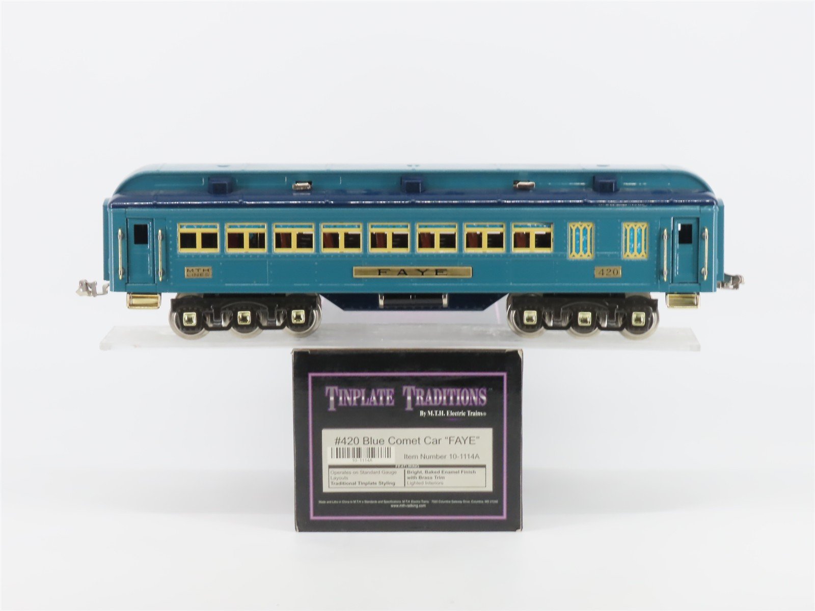 Standard Gauge MTH 10-1114A Blue Comet Coach Passenger Car 