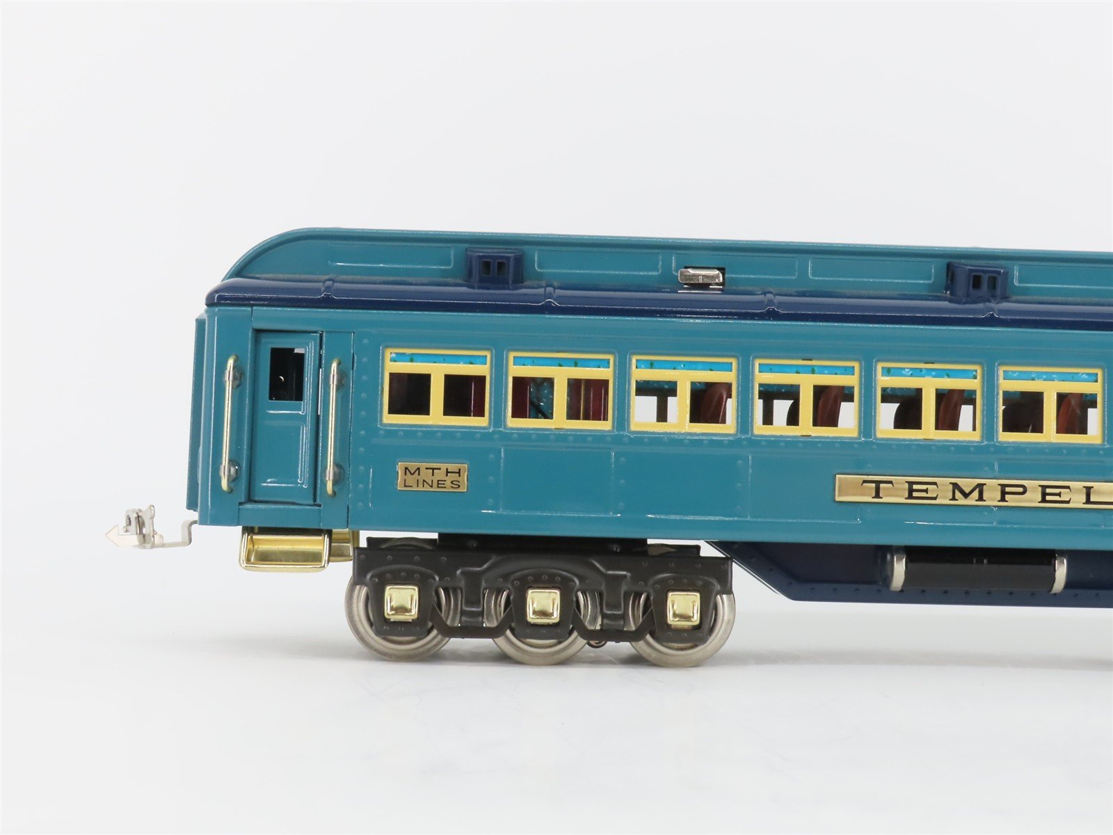 Standard Gauge MTH Tinplate 10-1114C Blue Comet Observation Passenger Car Tempel