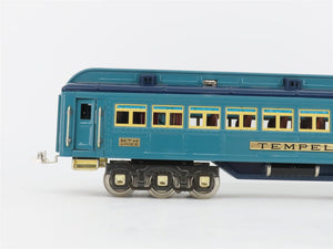 Standard Gauge MTH Tinplate 10-1114C Blue Comet Observation Passenger Car Tempel