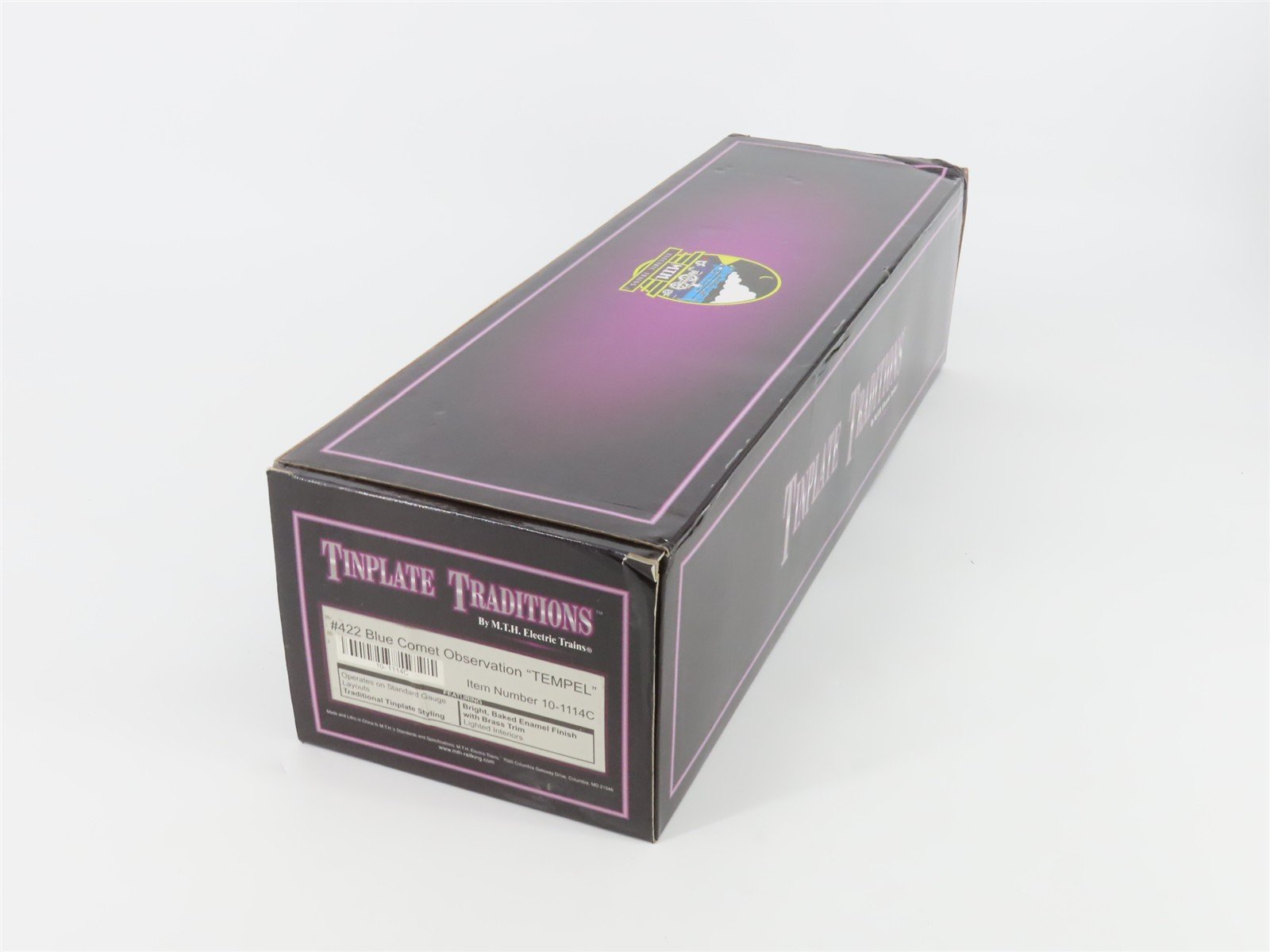 Standard Gauge MTH Tinplate 10-1114C Blue Comet Observation Passenger Car Tempel