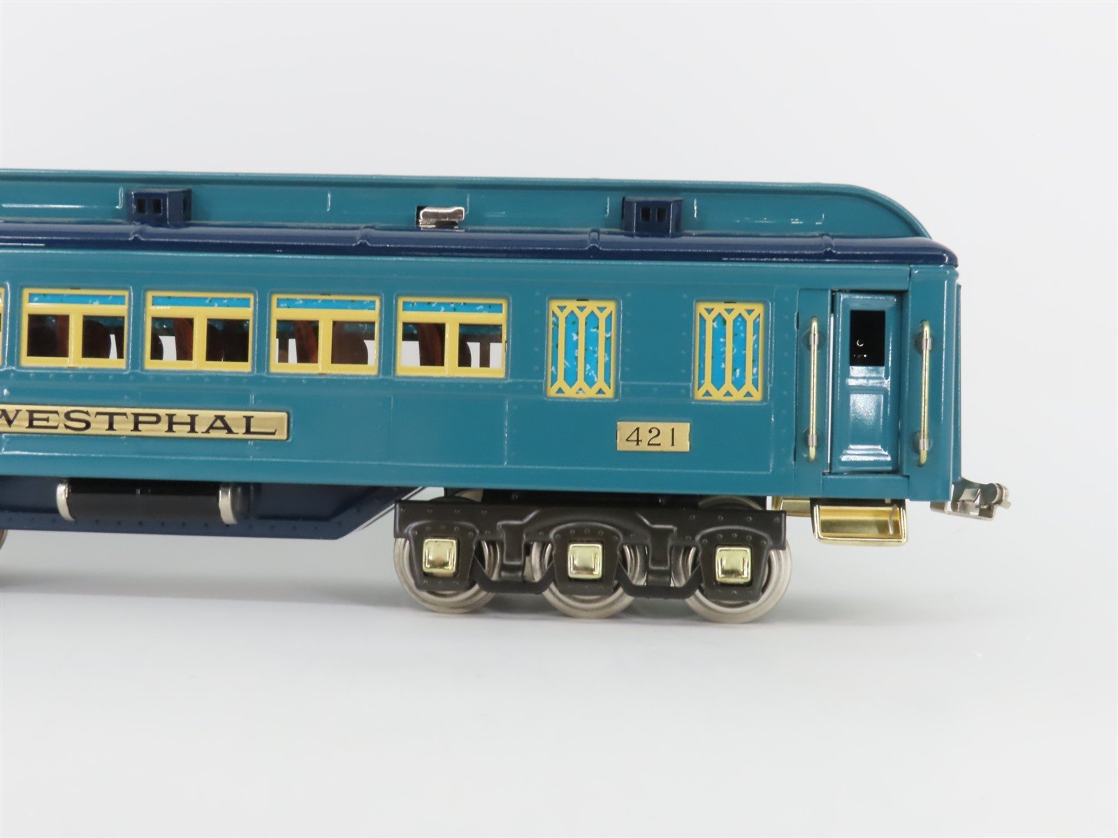 Standard Gauge MTH Tinplate 10-1114B Blue Comet Coach Passenger Car 