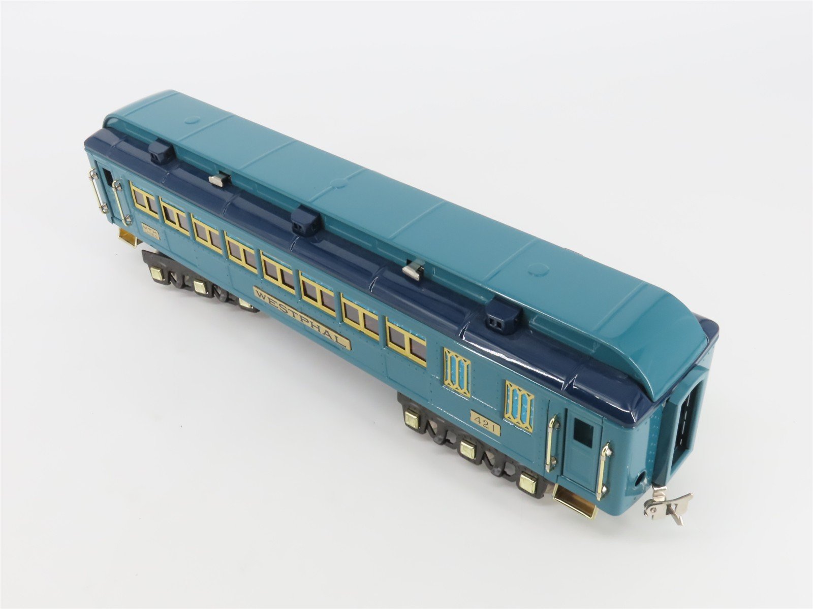 Standard Gauge MTH Tinplate 10-1114B Blue Comet Coach Passenger Car 