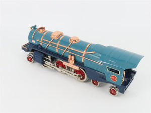 Standard Gauge MTH Tinplate 10-1112-0 Unlettered Blue 4-4-4 Steam Locomotive