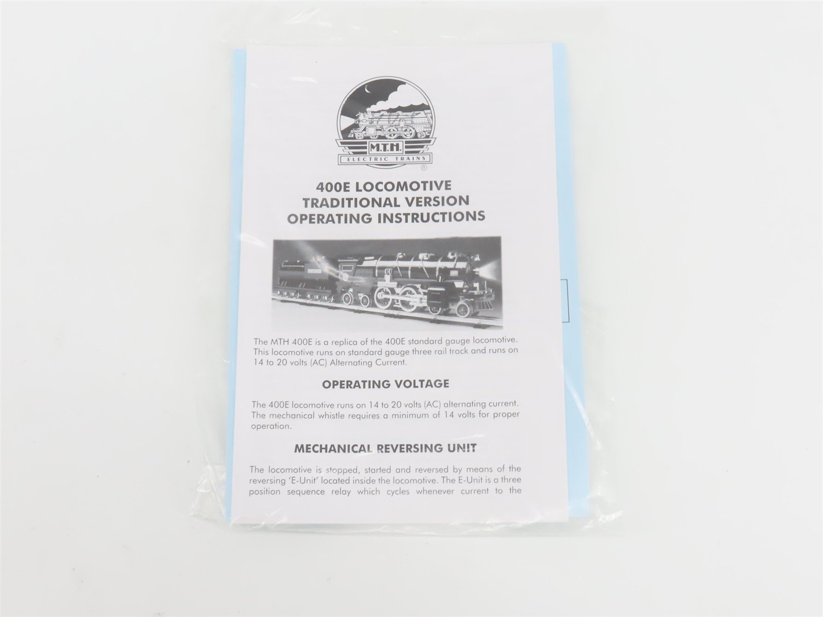 Standard Gauge MTH Tinplate 10-1112-0 Unlettered Blue 4-4-4 Steam Locomotive