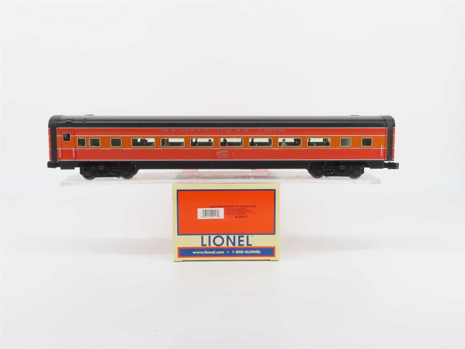 O Gauge 3-Rail Lionel 6-29117 SP Southern Pacific Coach Passenger Car #2400