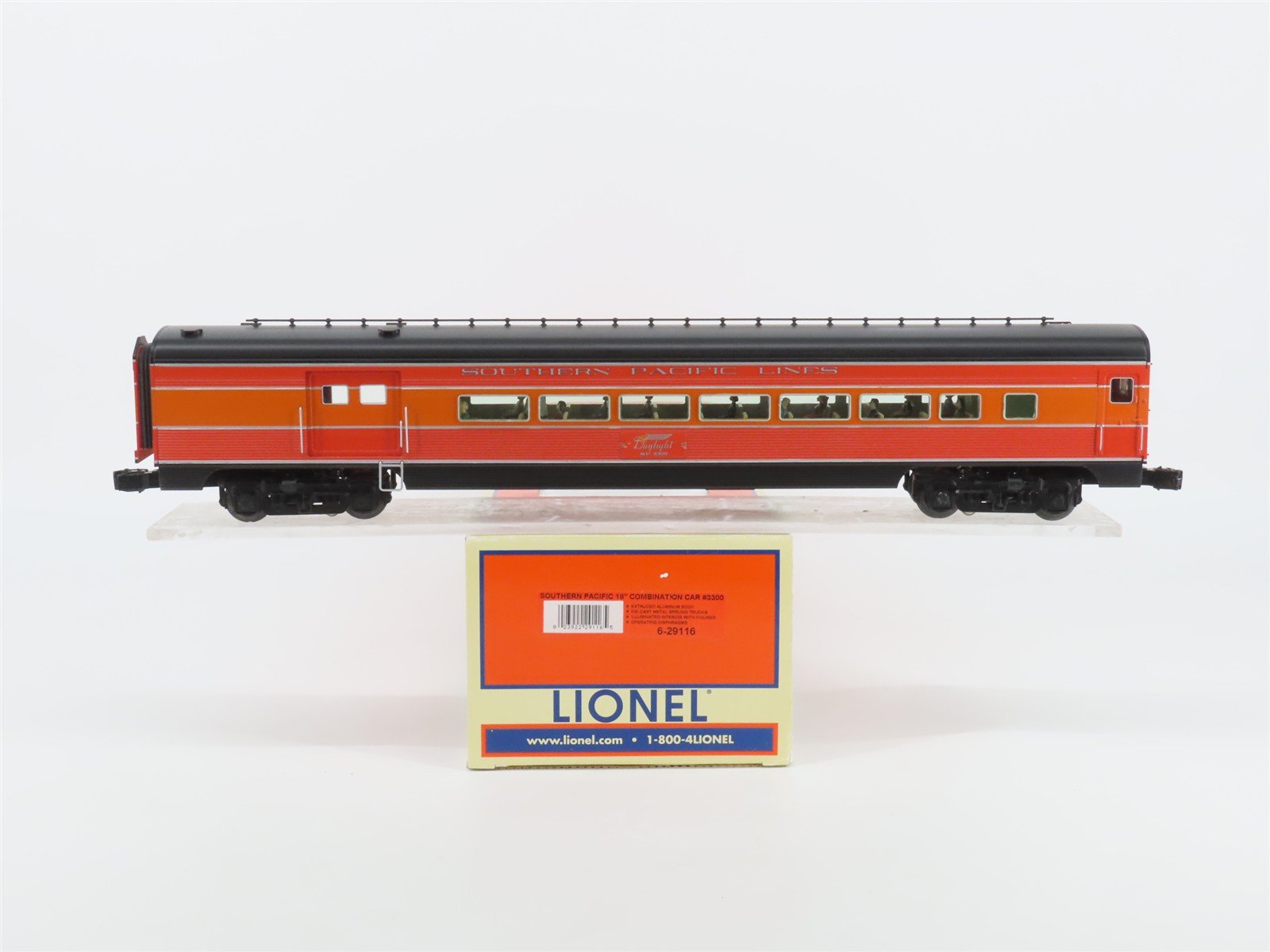 O Gauge 3-Rail Lionel 6-29116 SP Southern Pacific Combine Passenger Car #3300