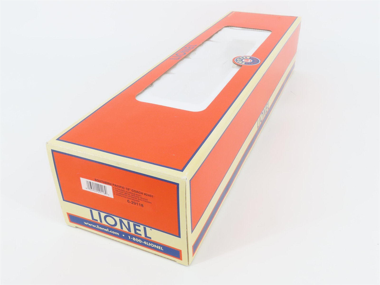 O Gauge 3-Rail Lionel 6-29118 SP Southern Pacific Coach Passenger Car #2401