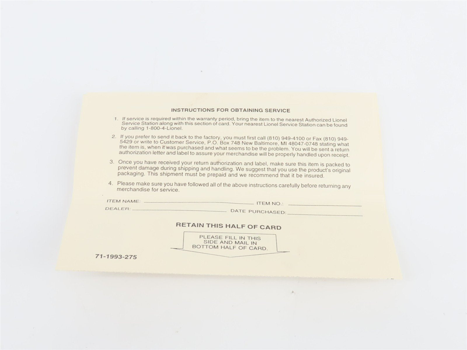 O Gauge 3-Rail Lionel 6-19292 MKT/NH/B&O 6464 Series VI Boxcar 3-Car Set