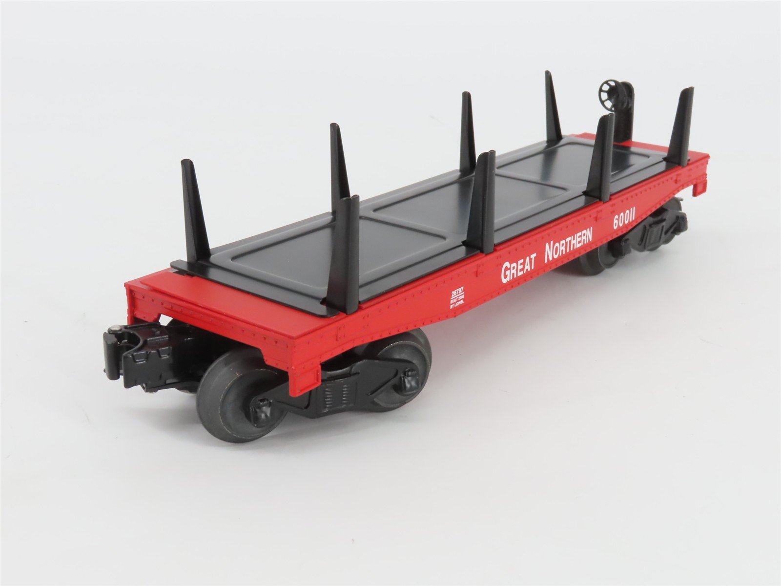 O Gauge 3-Rail Lionel 6-26797 GN Great Northern Log Dump Car #60011 w/Loads