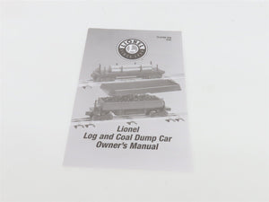 O Gauge 3-Rail Lionel 6-26797 GN Great Northern Log Dump Car #60011 w/Loads