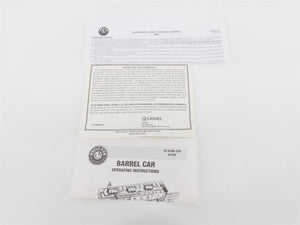 O Gauge 3-Rail Lionel 6-26757 ATSF Santa Fe Operating Barrel Gondola #35621