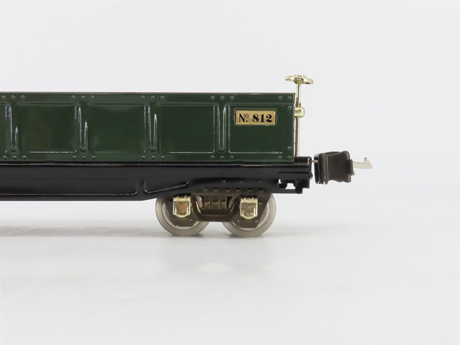 O Gauge 3-Rail MTH Tinplate 10-1042 Unlettered Green Gondola #812