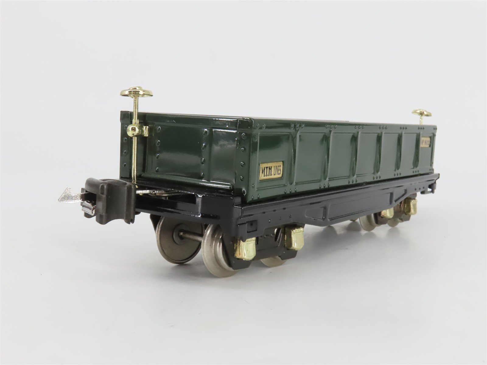 O Gauge 3-Rail MTH Tinplate 10-1042 Unlettered Green Gondola #812