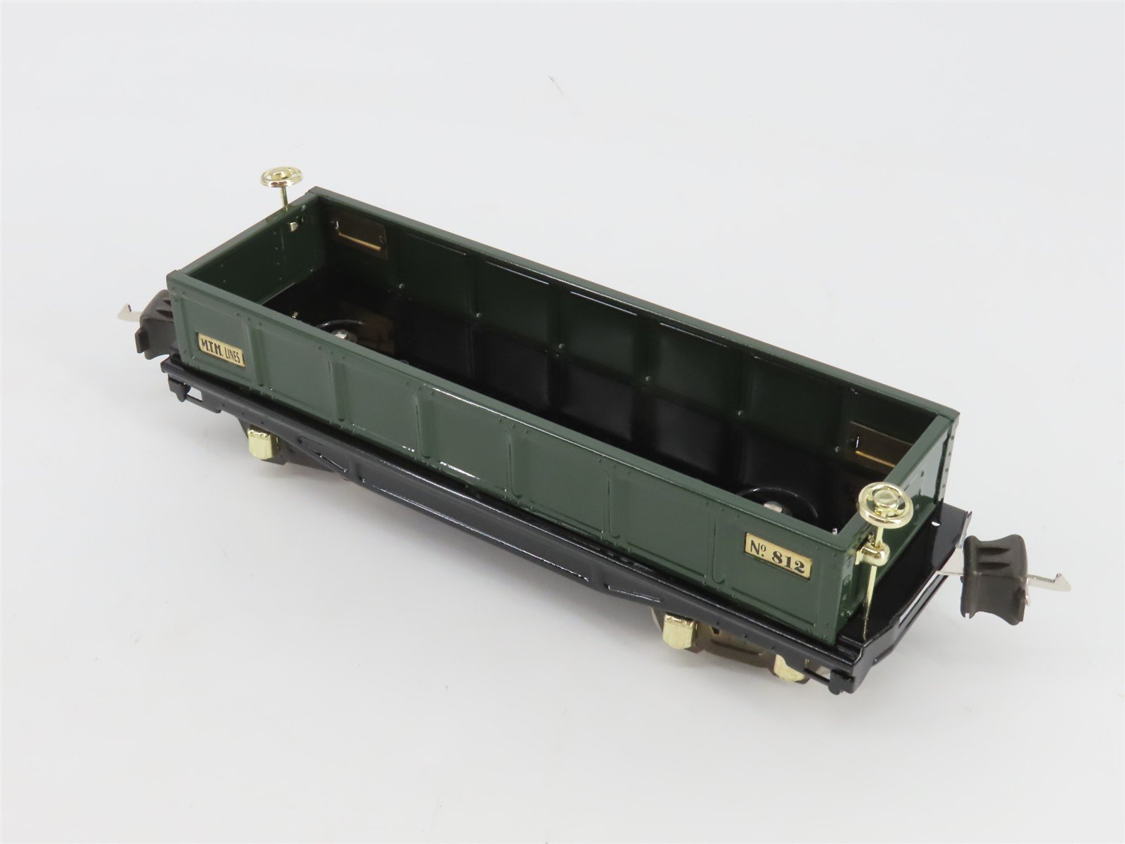 O Gauge 3-Rail MTH Tinplate 10-1042 Unlettered Green Gondola #812