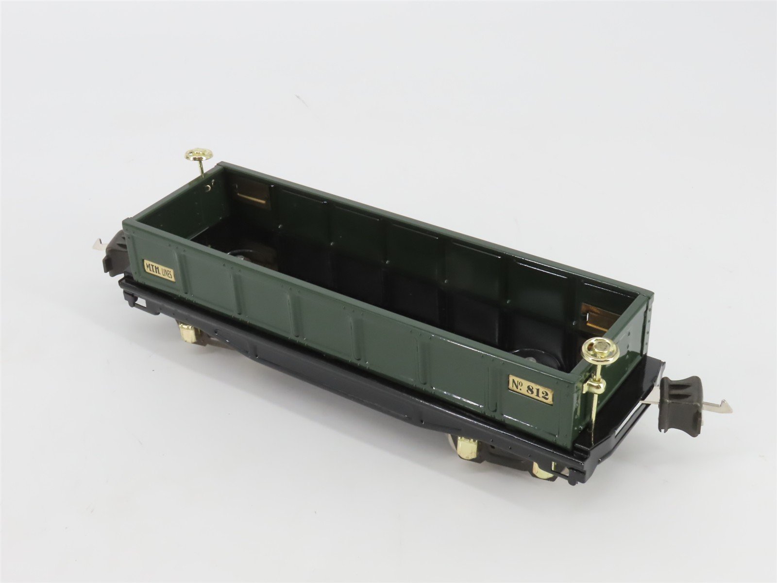 O Gauge 3-Rail MTH Tinplate 10-1042 Unlettered Green Gondola #812