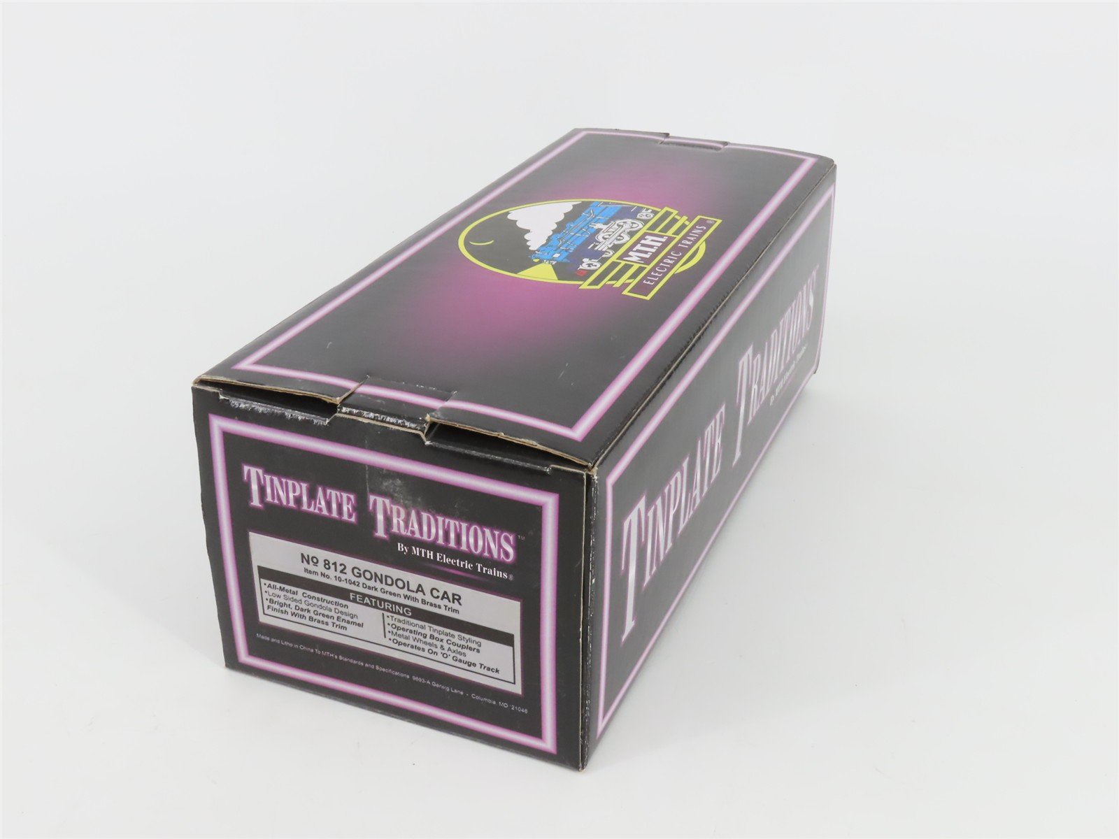 O Gauge 3-Rail MTH Tinplate 10-1042 Unlettered Green Gondola #812